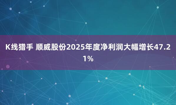 K线猎手 顺威股份2025年度净利润大幅增长47.21%