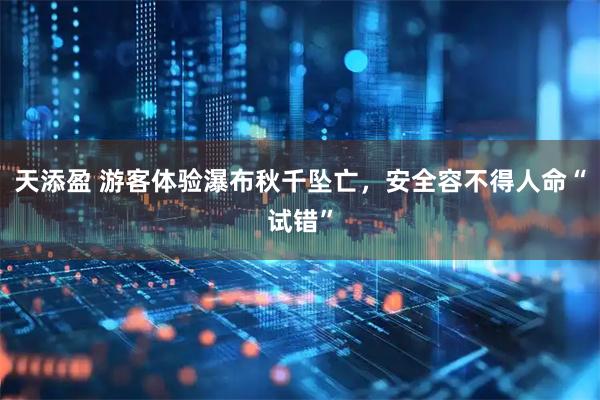 天添盈 游客体验瀑布秋千坠亡，安全容不得人命“试错”
